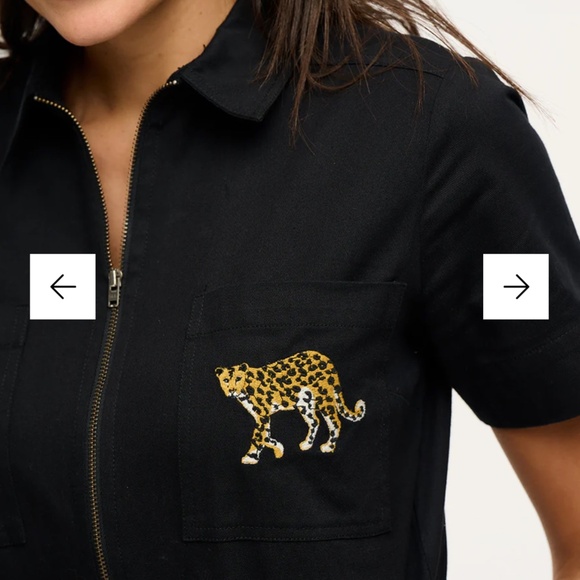 Billy Boilersuit - Black, Leopard Pocket - Picture 2 of 4